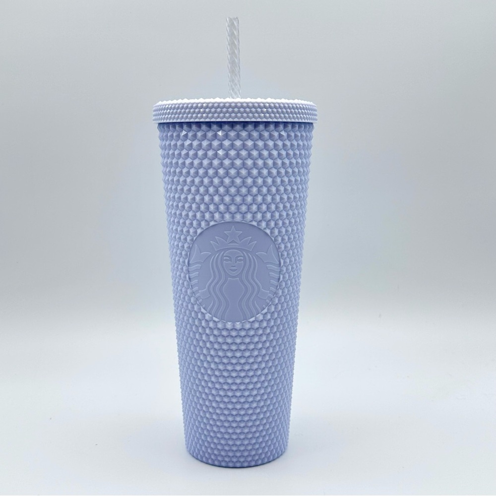 Starbucks Venti Tumbler Studded Light Purple Diamond Rubberized Cold Cup 24oz